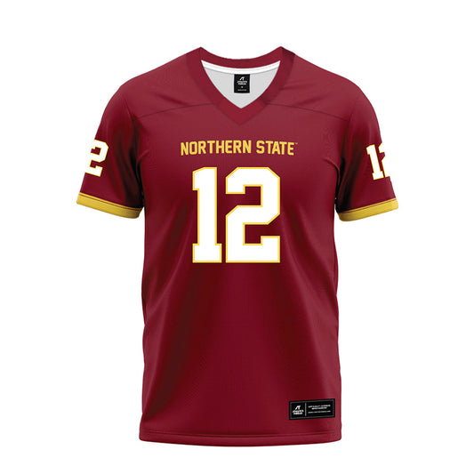 NSU - NCAA Football : Israel Bauer - Maroon Premium Football Jersey-0