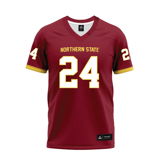 NSU - NCAA Football : Javonnee Szymanski - Maroon Premium Football Jersey-0