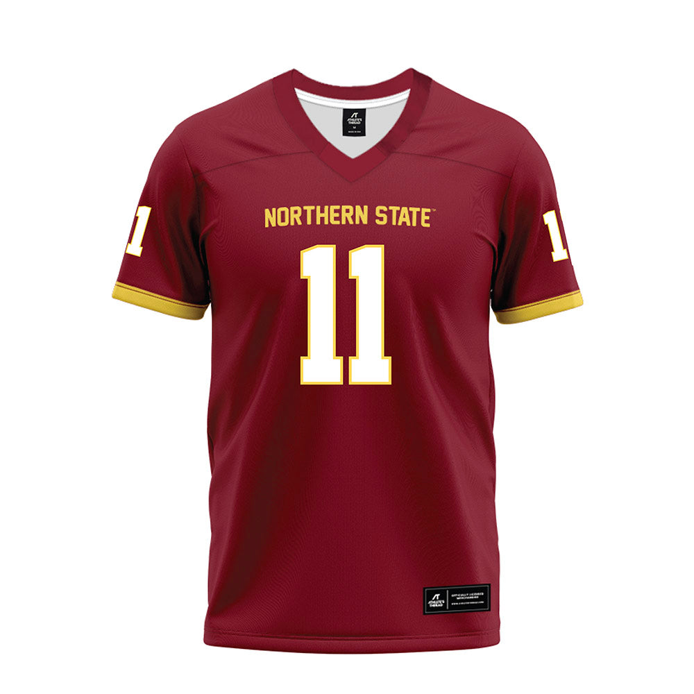 NSU - NCAA Football : Karson Borge - Maroon Premium Football Jersey-0