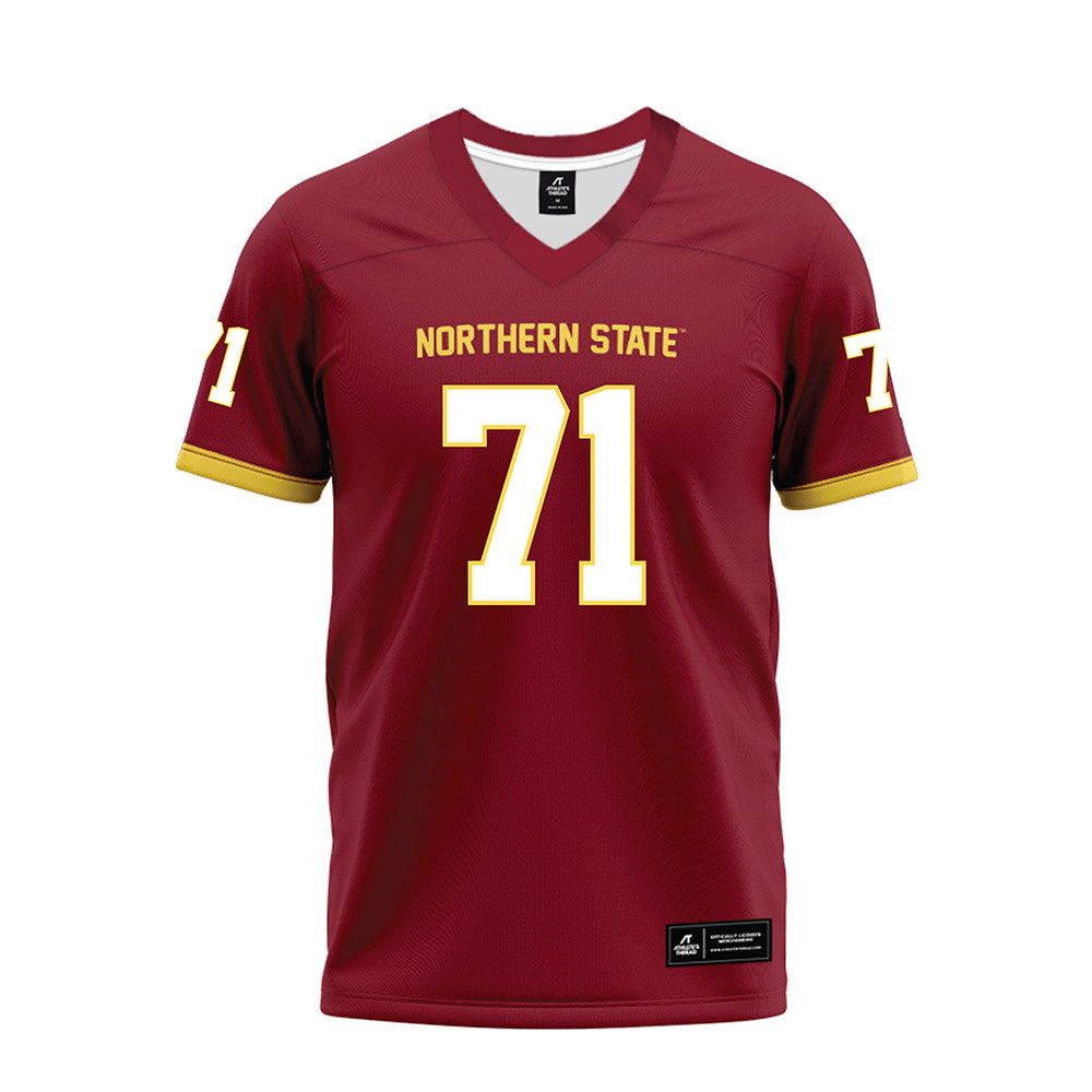 NSU - NCAA Football : Jayden Gournaris - Maroon Premium Football Jersey-0