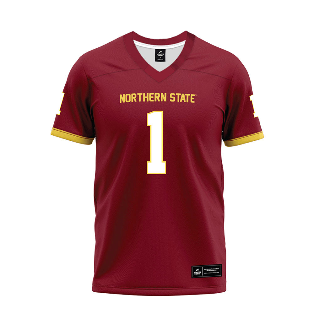 NSU - NCAA Football : Kiyon Johnston - Maroon Premium Football Jersey-0