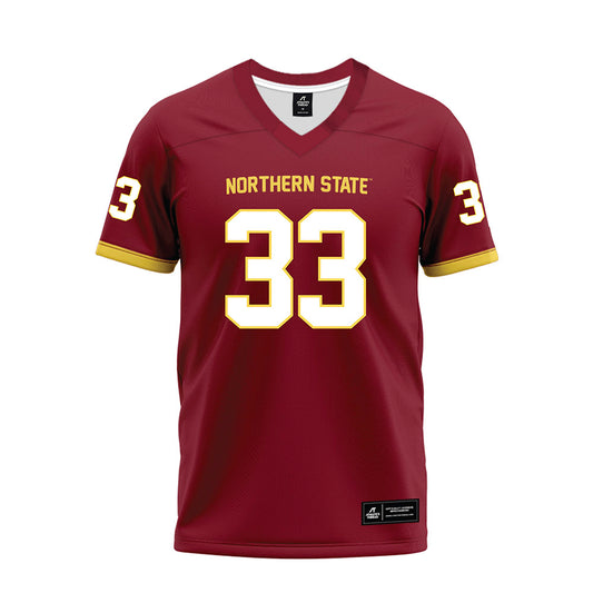 NSU - NCAA Football : Brady Moon - Maroon Premium Football Jersey-0