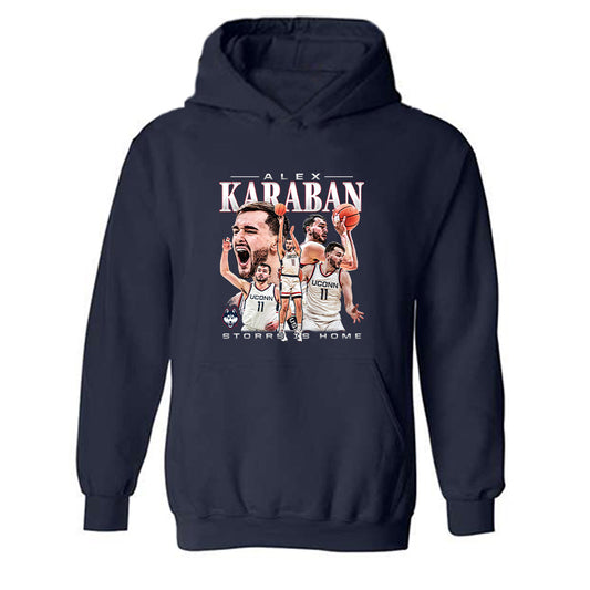 UConn - NCAA Men's Basketball : Alex Karaban - Hooded Sweatshirt Player Collage