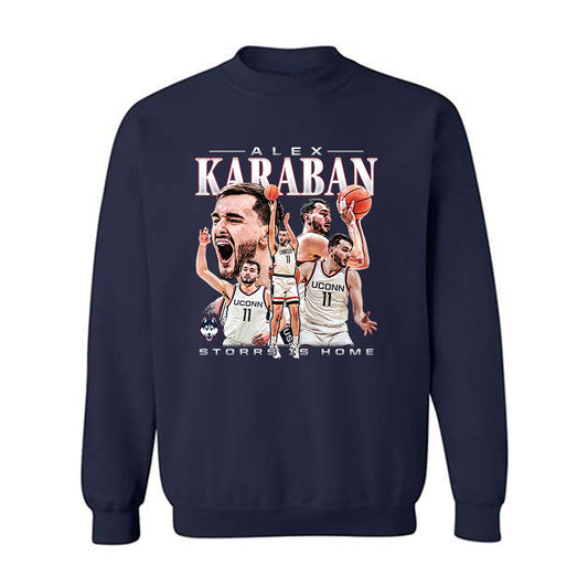 UConn - NCAA Men's Basketball : Alex Karaban - Crewneck Sweatshirt Player Collage