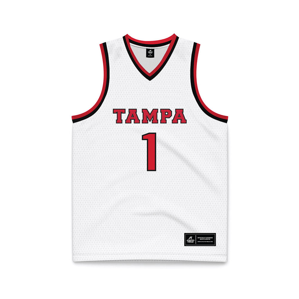 Tampa - NCAA Men's Basketball : Trey Lane - White Basketball Jersey-0