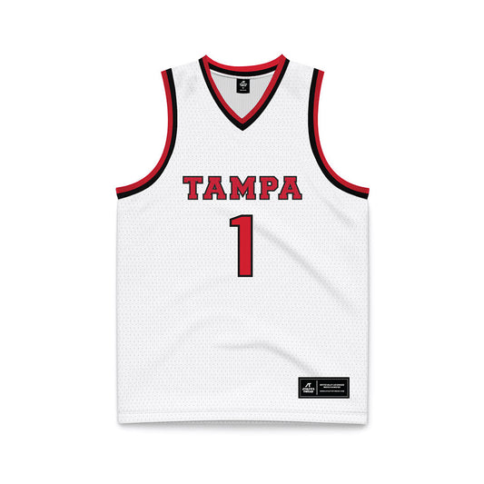Tampa - NCAA Men's Basketball : Trey Lane - White Basketball Jersey-0
