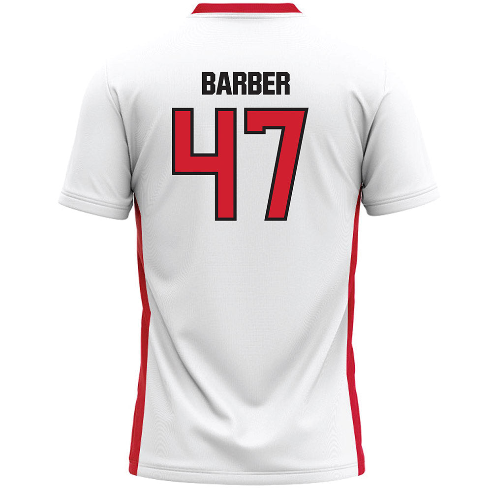 Tampa - NCAA Men's Lacrosse : Jake Barber - White Lacrosse Jersey-1
