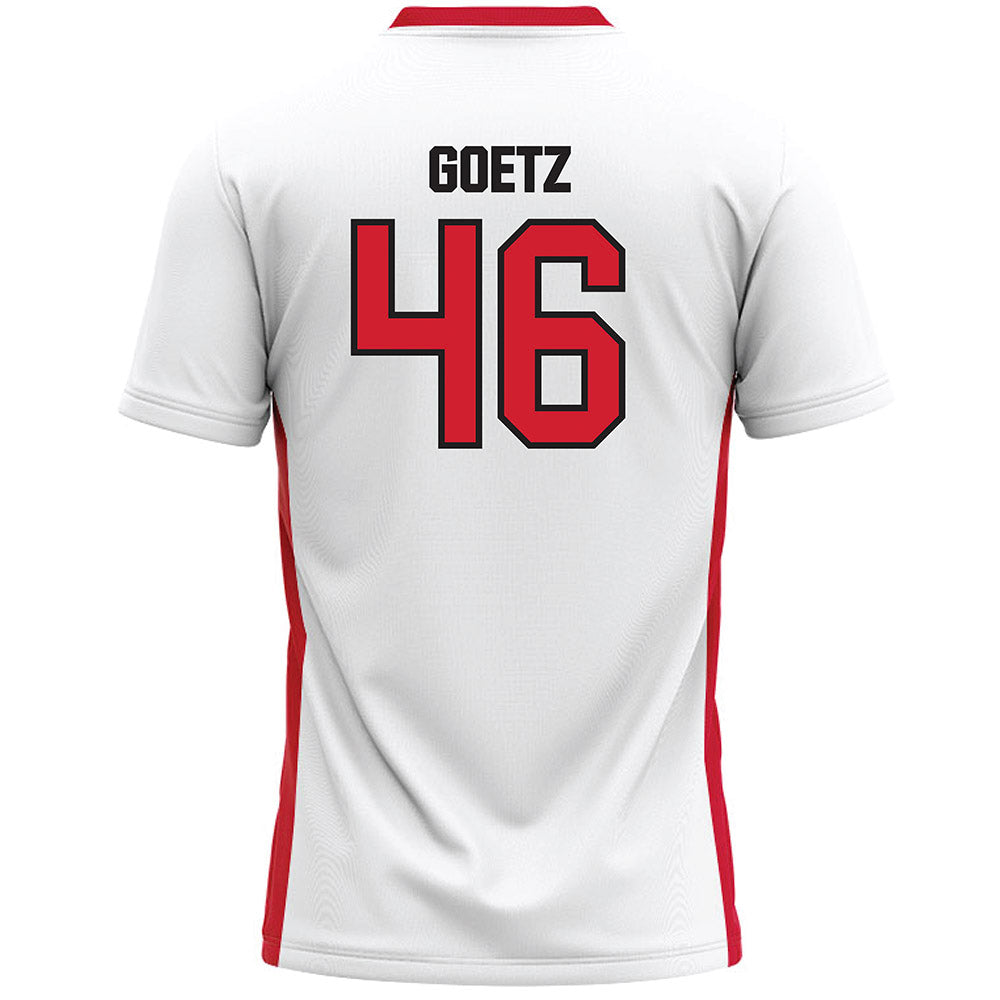 Tampa - NCAA Men's Lacrosse : Brady Goetz - White Lacrosse Jersey-1
