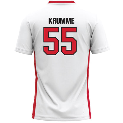 Tampa - NCAA Men's Lacrosse : Max Krumme - White Lacrosse Jersey-1