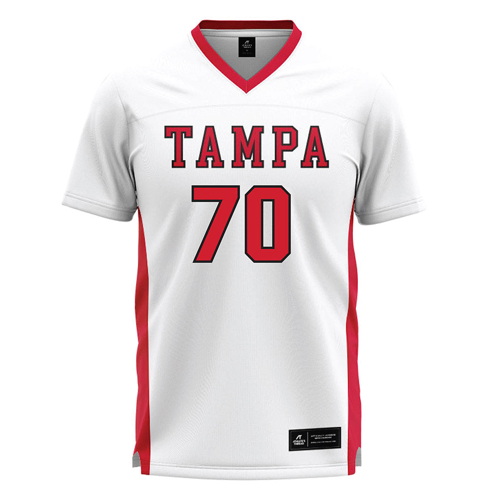 Tampa - NCAA Men's Lacrosse : Mp Thomas - White Lacrosse Jersey-0