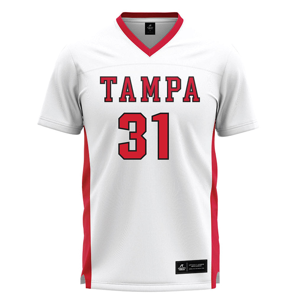 Tampa - NCAA Men's Lacrosse : Desi Arrup - White Lacrosse Jersey-0