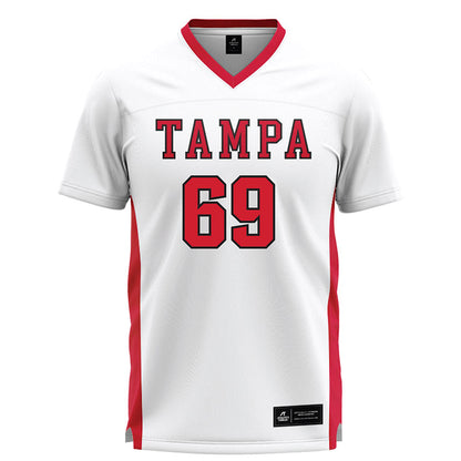 Tampa - NCAA Men's Lacrosse : Connor OBrien - White Lacrosse Jersey-0