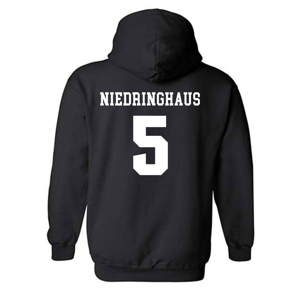 UMass - NCAA Baseball : Jack Niedringhaus - Classic Shersey Hooded Sweatshirt-1