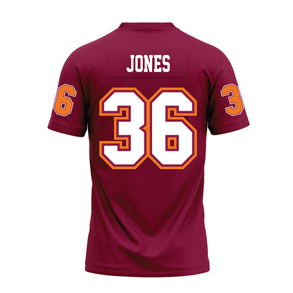 Virginia Tech - NCAA Football : Brody Jones - Maroon Premium Football Jersey-1