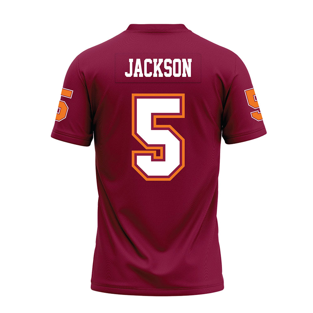 Virginia Tech - NCAA Football : Marlion Jackson - Maroon Premium Football Jersey-1