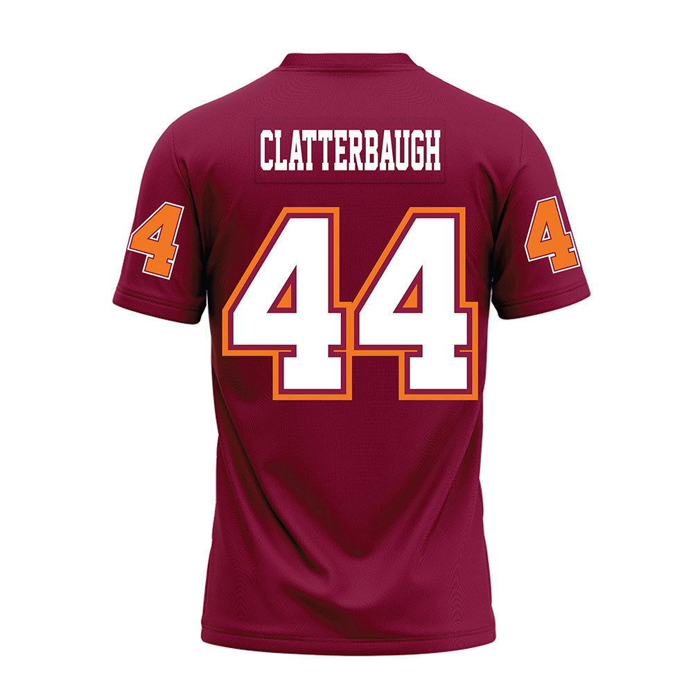 Virginia Tech - NCAA Football : Brett Clatterbaugh - Maroon Premium Football Jersey-1