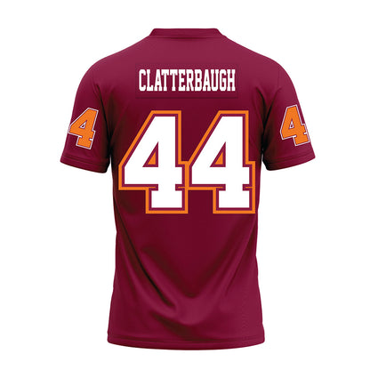 Virginia Tech - NCAA Football : Brett Clatterbaugh - Maroon Premium Football Jersey-1