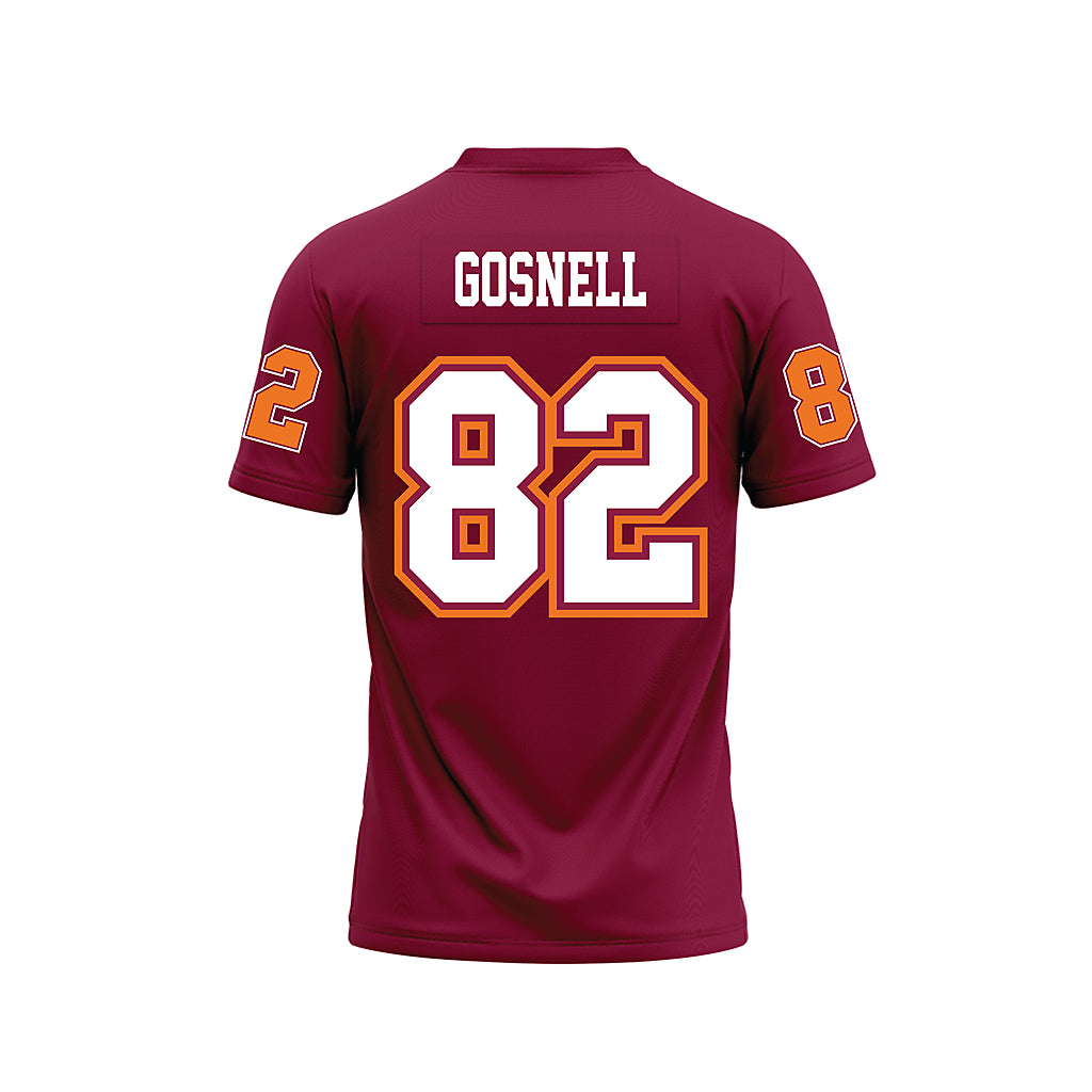 Virginia Tech - NCAA Football : Benji Gosnell - Maroon Premium Football Jersey-1