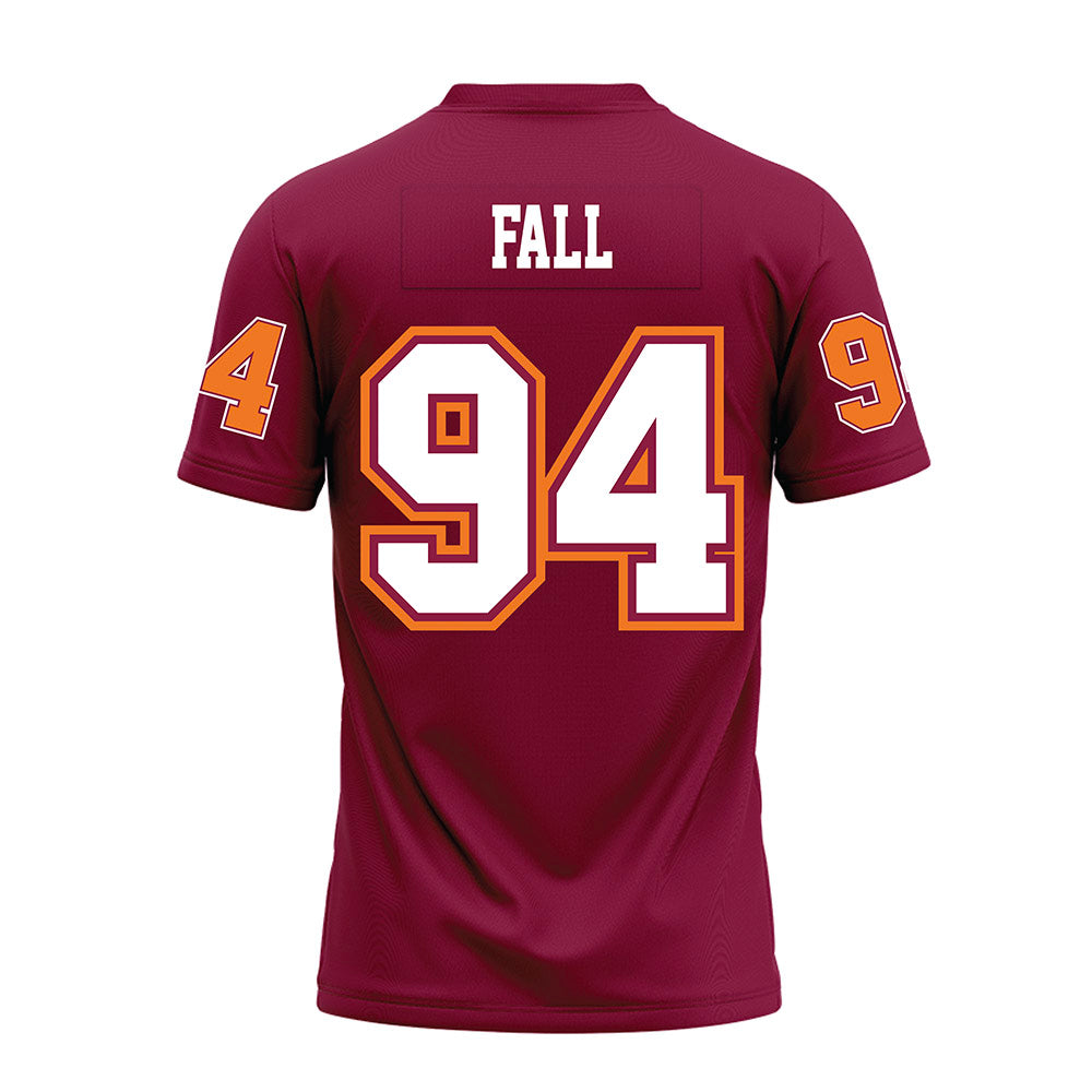 Virginia Tech - NCAA Football : Elhadj Fall - Maroon Premium Football Jersey-1