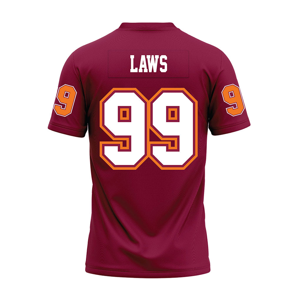 Virginia Tech - NCAA Football : Emmett Laws - Maroon Premium Football Jersey-1