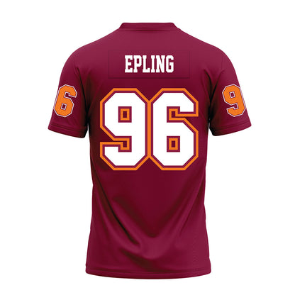 Virginia Tech - NCAA Football : Christian Epling - Maroon Premium Football Jersey-1