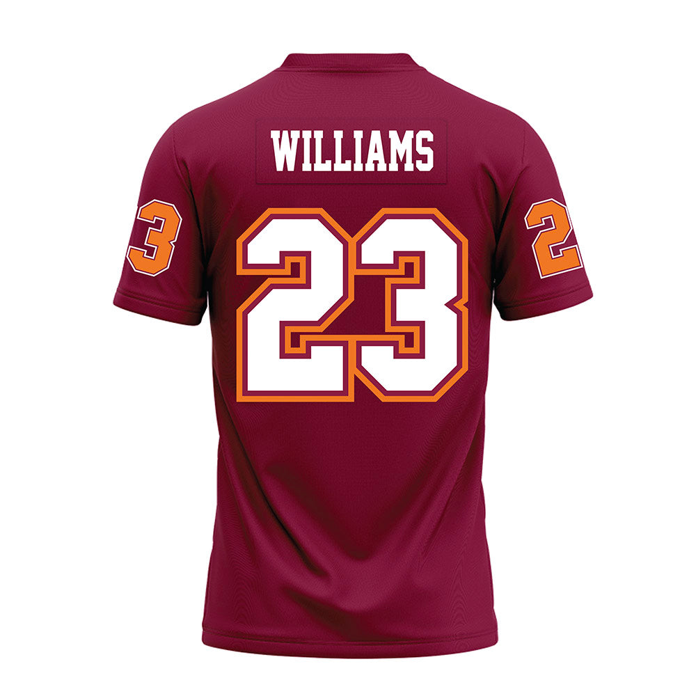 Virginia Tech - NCAA Football : Thomas Williams - Maroon Premium Football Jersey-1