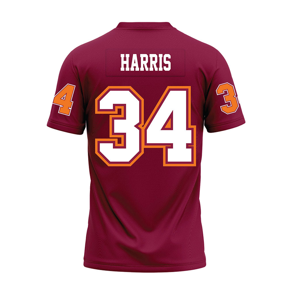 Virginia Tech - NCAA Football : Cortez Harris - Maroon Premium Football Jersey-1
