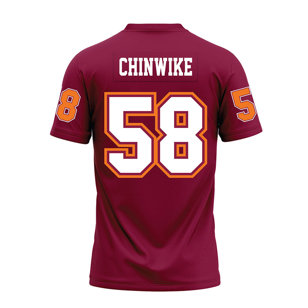 Virginia Tech - NCAA Football : Zeke Chinwike - Maroon Premium Football Jersey-1