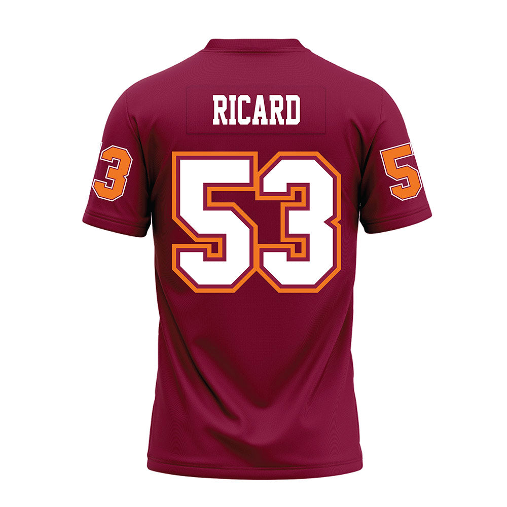 Virginia Tech - NCAA Football : Tommy Ricard - Maroon Premium Football Jersey-1