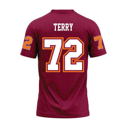 Virginia Tech - NCAA Football : Justin Terry - Maroon Premium Football Jersey-1