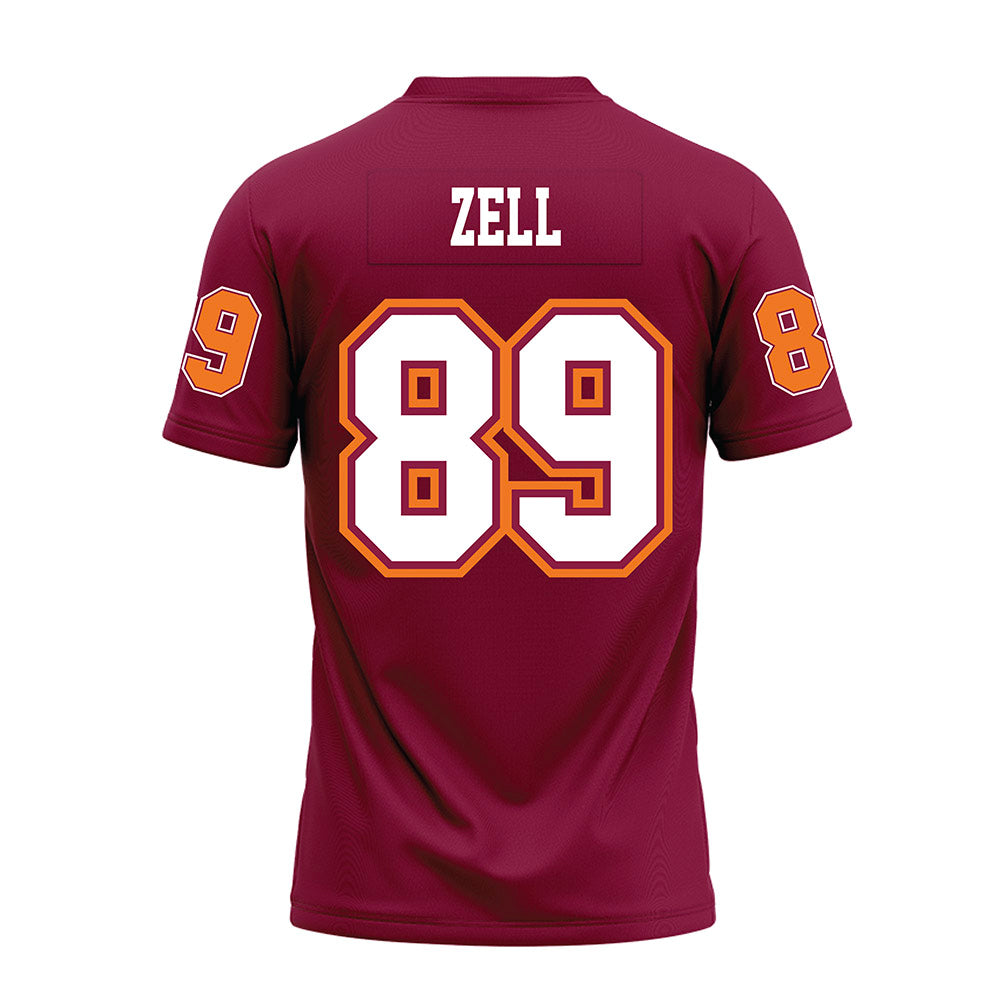 Virginia Tech - NCAA Football : Hudson Zell - Maroon Premium Football Jersey-1
