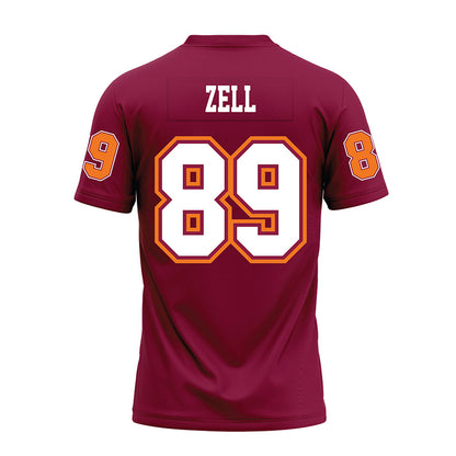 Virginia Tech - NCAA Football : Hudson Zell - Maroon Premium Football Jersey-1