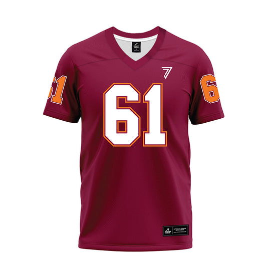 Virginia Tech - NCAA Football : Justin Bell - Maroon Premium Football Jersey-0