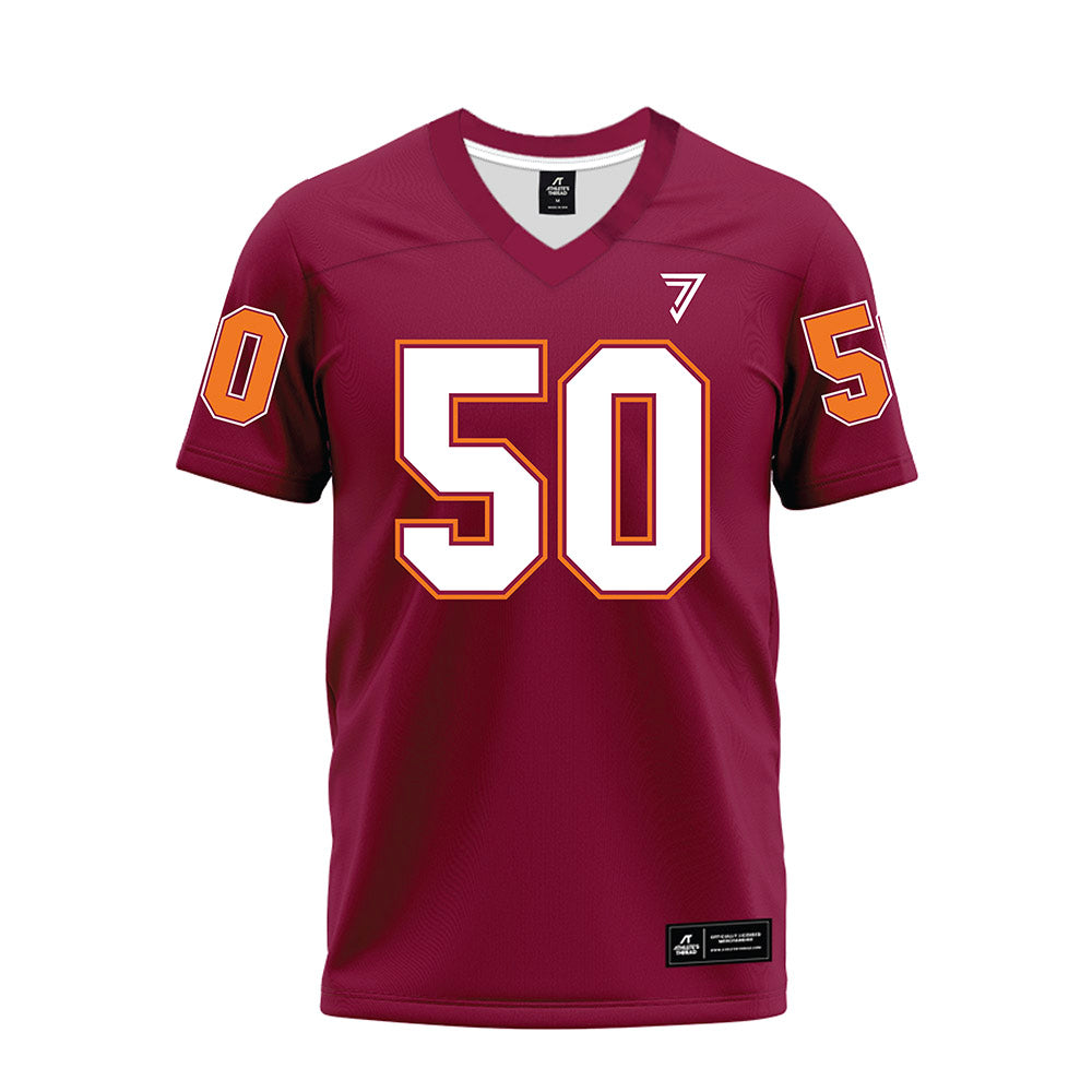 Virginia Tech - NCAA Football : Nathaniel Wright - Maroon Premium Football Jersey-0