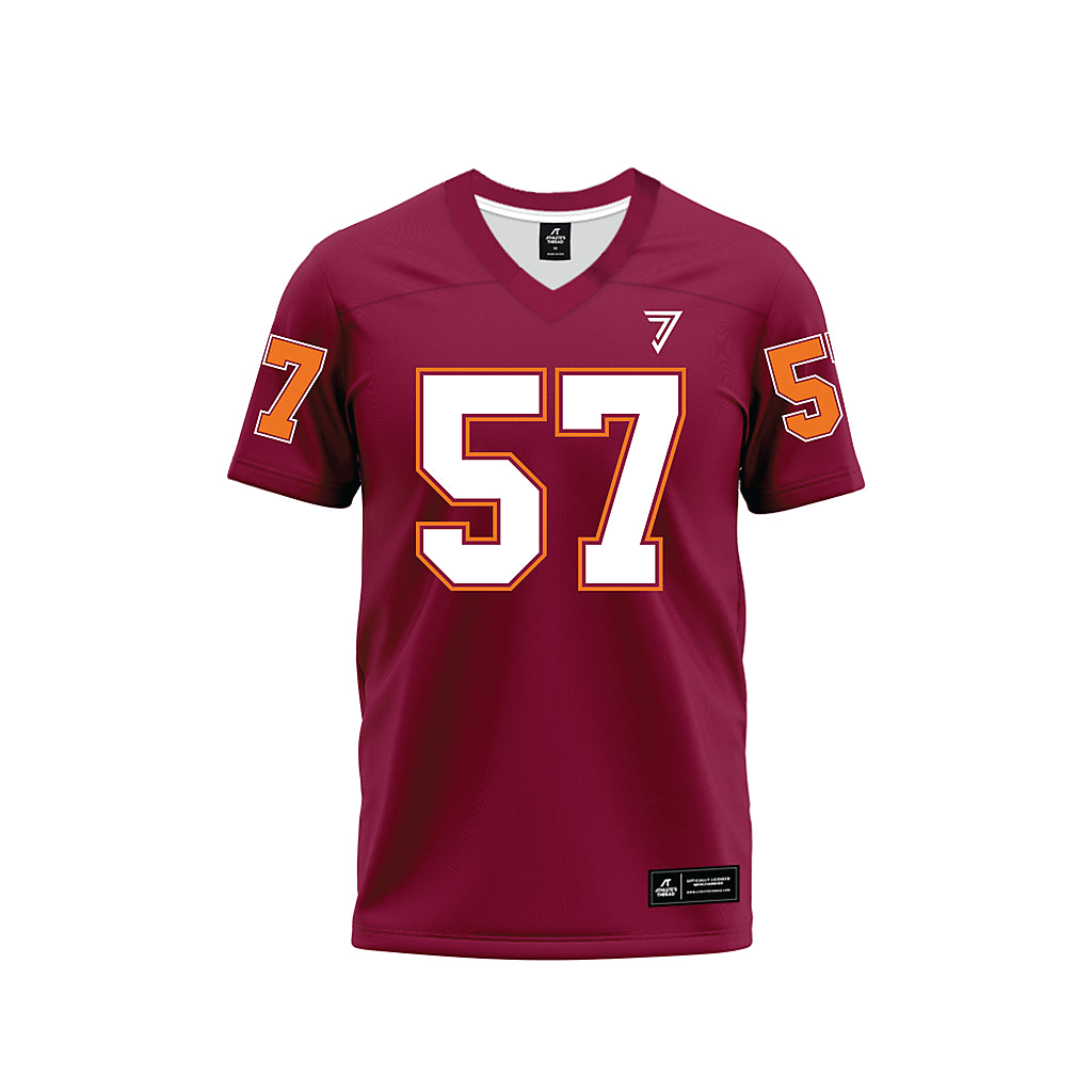 Virginia Tech - NCAA Football : Lucas Austin - Maroon Premium Football Jersey-0