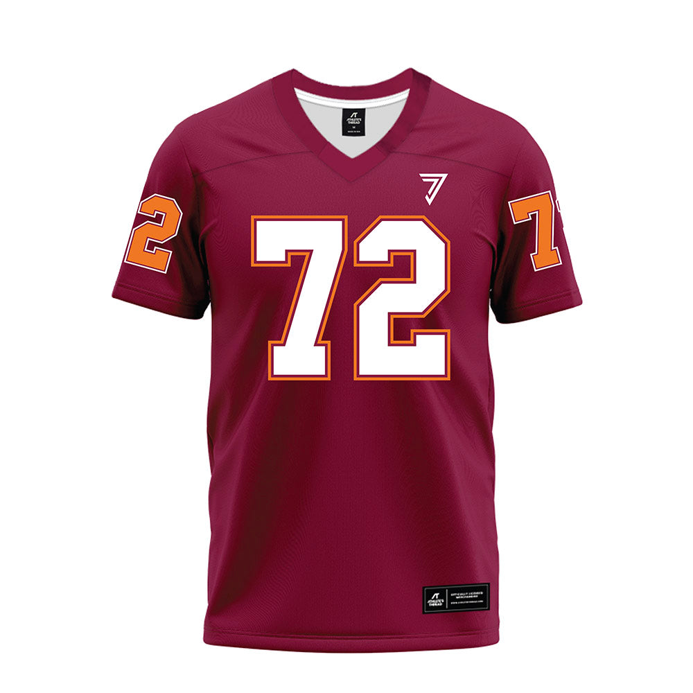 Virginia Tech - NCAA Football : Justin Terry - Maroon Premium Football Jersey-0