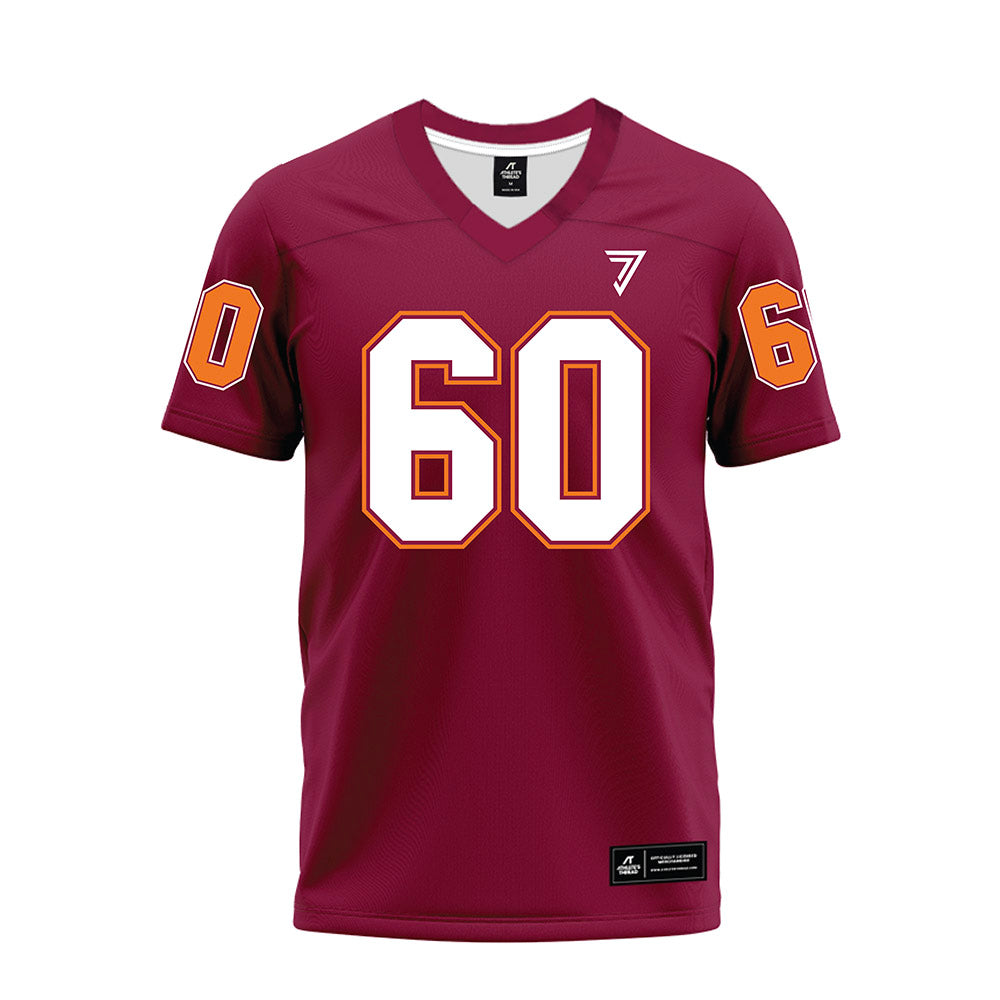 Virginia Tech - NCAA Football : Maddox Cochrane - Maroon Premium Football Jersey-0
