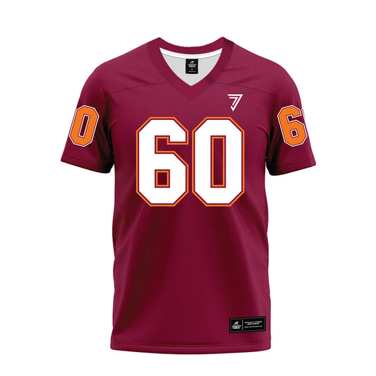 Virginia Tech - NCAA Football : Maddox Cochrane - Maroon Premium Football Jersey-0