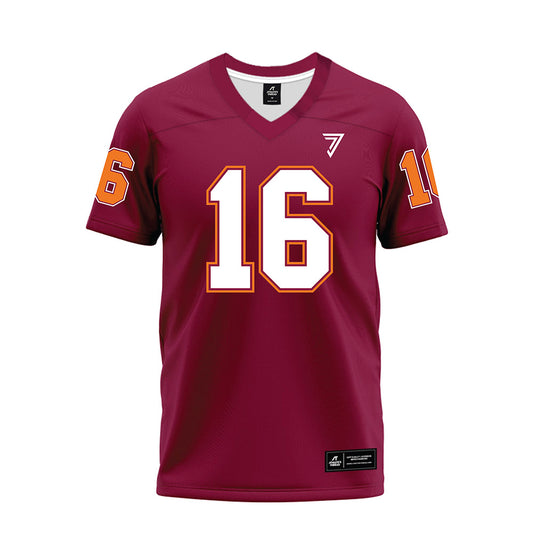 Virginia Tech - NCAA Football : Jeffrey Overton Jr. - Maroon Premium Football Jersey-0