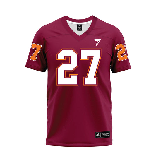 Virginia Tech - NCAA Football : Marcellous Hawkins - Maroon Premium Football Jersey-0