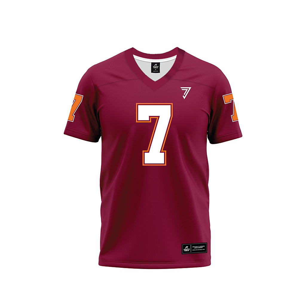 Virginia Tech - NCAA Football : Chanz Wiggins - Maroon Premium Football Jersey-0