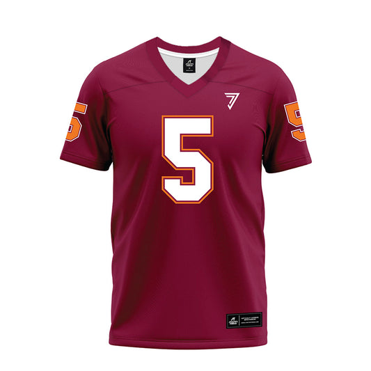 Virginia Tech - NCAA Football : Marlion Jackson - Maroon Premium Football Jersey-0