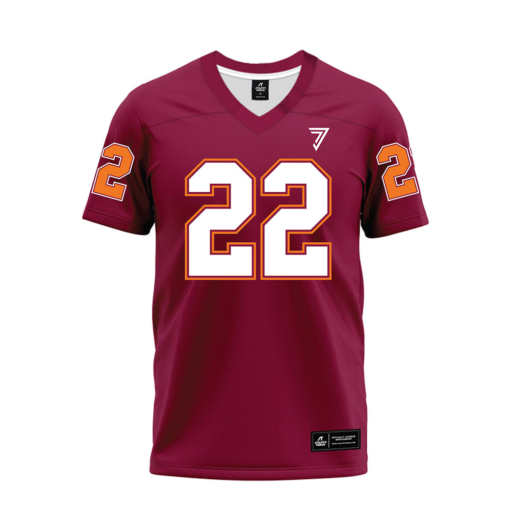Virginia Tech - NCAA Football : Bryce Baker - Maroon Premium Football Jersey-0