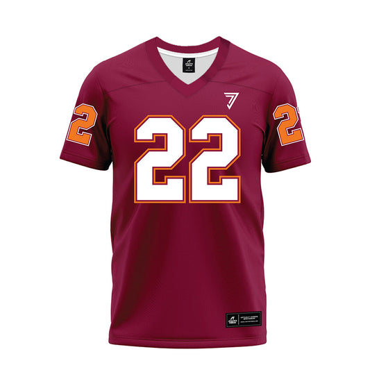 Virginia Tech - NCAA Football : Bryce Baker - Maroon Premium Football Jersey-0