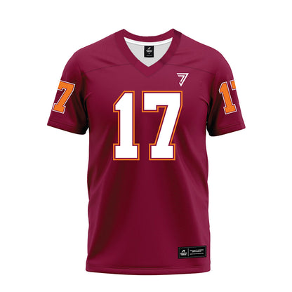 Virginia Tech - NCAA Football : Tyson Flowers - Maroon Premium Football Jersey-0