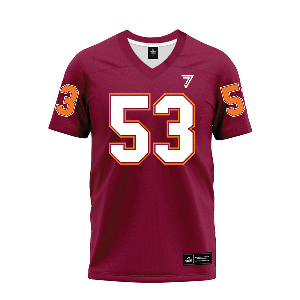 Virginia Tech - NCAA Football : Tommy Ricard - Maroon Premium Football Jersey-0