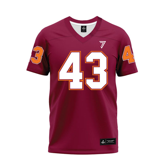 Virginia Tech - NCAA Football : Josh Jones - Maroon Premium Football Jersey-0