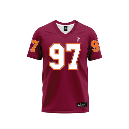 Virginia Tech - NCAA Football : John Love - Maroon Premium Football Jersey-0