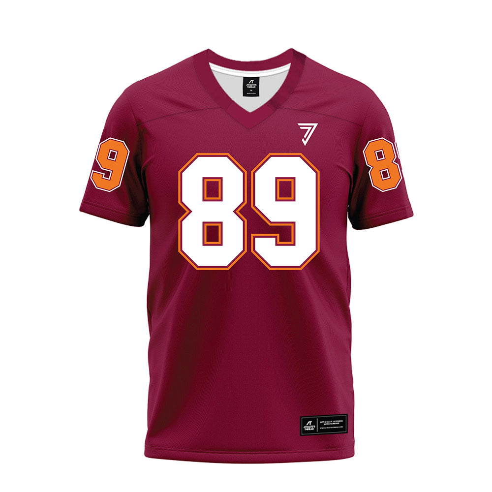 Virginia Tech - NCAA Football : Hudson Zell - Maroon Premium Football Jersey-0