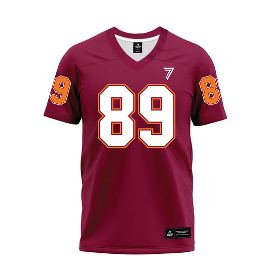 Virginia Tech - NCAA Football : Hudson Zell - Maroon Premium Football Jersey-0